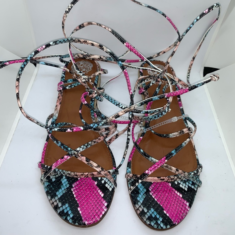 Vince Camuto Colorful Python Wedges